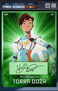 TORRA DOZA WORKBENCH SIGNATURE ANTHOLOGY 2024 GREEN EPIC Star Wars Card Trader - Bild 1 von 2