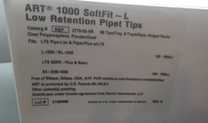 RAININ ART 1000µL SOFTFIT PIPET TIPS 96 well trays BOX OF (8) racks  2779-05-HR - Picture 1 of 5