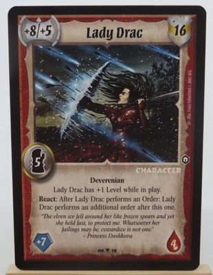 WARLORD Saga of the Storm CCG Deverenian Character Card LADY DRAC 06/78 - Image 1 of 2
