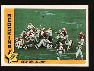 1985 Fleer Team Action #84 - Field-Goal Attempt - Washington Redskins 85-038 - Picture 1 of 2