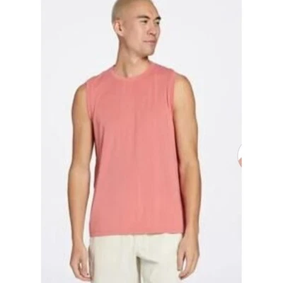 Camiseta sin mangas VRST para hombre rosa coral deportivo activo gimnasio talla L Foto 1 de 3