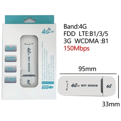 Router Wireless 150Mbps 4G LTE 3600Mah Con Slot per Scheda SIM Ampia Copertura 4 - Immagine 1 di 4