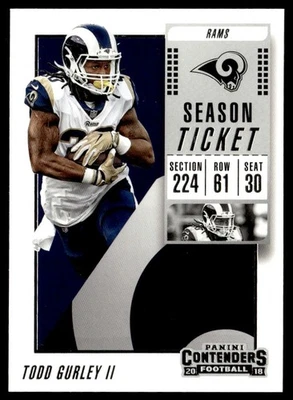 2018 Panini Contenders Todd Gurley II Los Angeles Rams #46 - Image 1 of 2