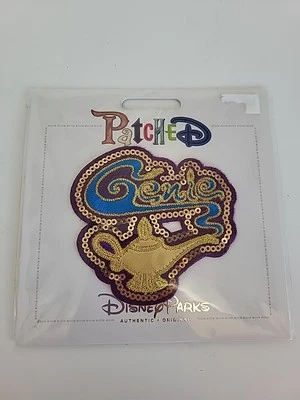 Parche adhesivo parcheado Aladdin lámpara genio parques Disney Foto 1 de 2