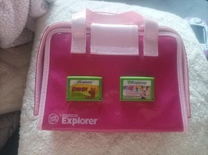 Leapfrog Leapster Explorer Hand Bag And 2 Games Scooby Doo And Minnie Bow Tique - Picture 1 of 5
