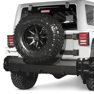 For Jeep Wrangler JK 18 Trailram Stubby Black Powder Coated Rear Modular Bumper - Picture 1 of 3