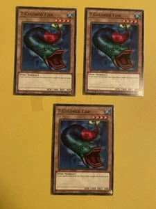 3xYu-Gi-Oh! 7 Colored Fish SBC1-ENC09 1st Ed. Speed Duel Streets Of  Battle City - Picture 1 of 1