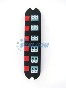 Corning CCH-CP12-E4 Panel, 6 LC Duplex 10Gig Aqua OM3/OM4 Adapters USED ~STSI - Picture 1 of 2