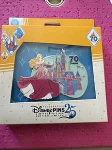 2025 DISNEYLAND 70TH QUARTERLY MINI JUMBO PIN SLEEPING BEAUTY AURORA DISNEY LE - Picture 1 of 2
