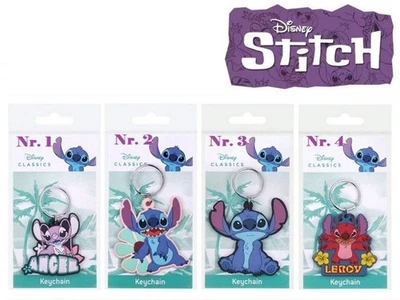 STELLA MEA Disney Stitch Schlüsselanhänger 4 verschiedene Motive Gummi Anhänger