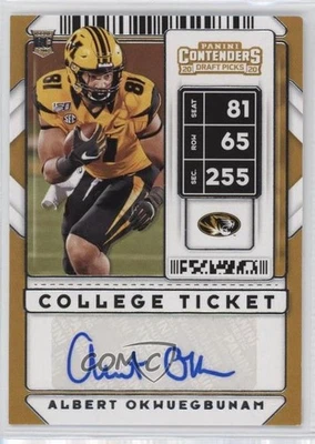 2020 Contenders Draft Picks College Ticket Albert Okwuegbunam Rookie Auto RC - Image 1 of 2