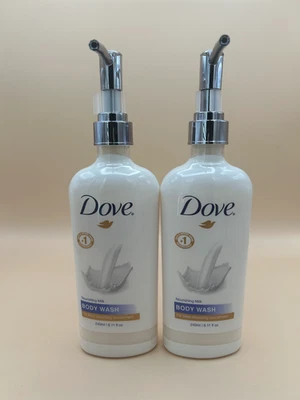 Jabón corporal Dove Nourishing Milk 8,11 fl oz (240 ml) cada uno - paquete de 2 - nuevo sellado Foto 1 de 4