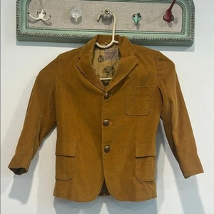 Vintage twigs, fine, apparel mustard gold Kids Corduroy Jacket size 7 - Picture 1 of 6