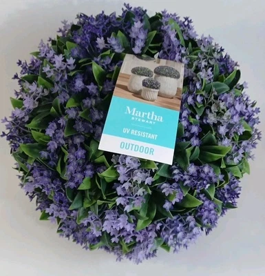 Martha Stewart Medium 14" Topiary Plant Ball Purple Lilac Jasmine 44" Circumf - Image 1 of 2