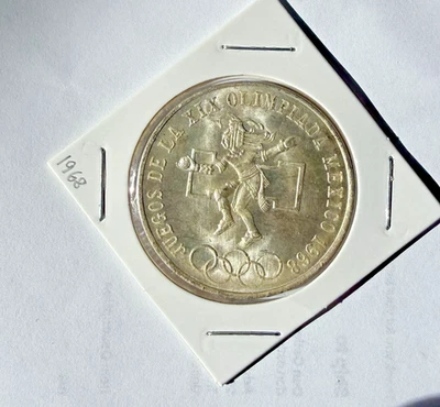 1968 Mexico Silver 25 Pesos XIX Olympics   ~ Free USA Shipping - Image 1 of 4