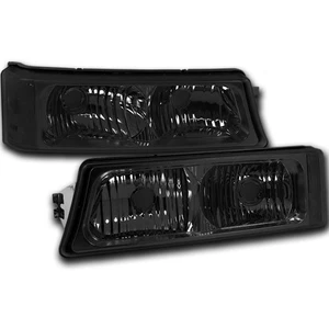 CHEVY 2003-2006 SILVERADO/2005 AVALANCHE SMOKE CORNER BUMPER SIGNAL LIGHTS LAMP - Picture 1 of 4