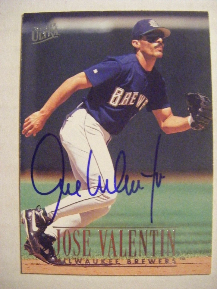 JOSE VALENTIN signed BREWERS 1996 Fleer Ultra baseball card AUTO Autographed #86 - Image 1 of 1