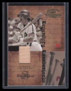 2004 Donruss Classics Legendary Lumberjacks Material 2 Mike Schmidt Bat 35/100