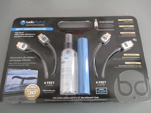 Kit Bello Alta Velocidad Hdmi 2-6 ft Cables 1-4 oz Limpiador de Pantalla HD y Paño 1-12x12  - Imagen 1 de 4