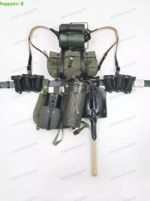 Replica WW2 WWII Equipment MP40/98K Canvas Field Gear 11pcs Combination Set Prop - Image 1 of 4