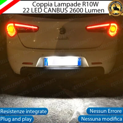 COPPIA LAMPADE FRECCE LED POSTERIORI ALFA ROMEO GIULIETTA R10W CANBUS 3.0 - Immagine 1 di 3