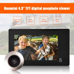 3inch 4.5' Inch LCD Doorbell Peephole Digital Viewer Home Security Camera Black - Picture 1 of 15