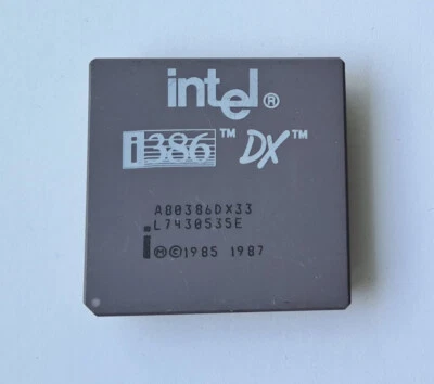 CPU Intel A80386DX33 33MHz i386 DX 80386 DX 33 Ceramic - Image 1 of 2