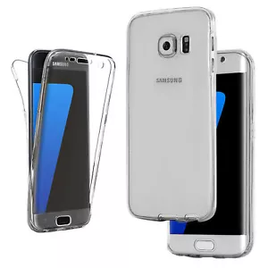 Shockproof 360 Slim Clear Gel Case For Samsung Galaxy Phone S9 S8+ S7, Edge,Note - Picture 1 of 8