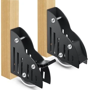 2 Pcs Sliding Library Ladder Floor Roller with Brake Movable Rolling Stepladd... - Picture 1 of 7