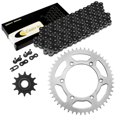 Black Drive Chain And Sprocket Kit for Suzuki RM125 1985 1992-1996 2000-2004 Foto 1 de 4