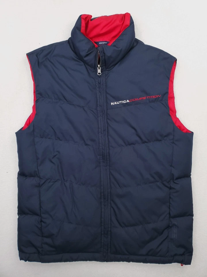 Chaleco Nautica Para Hombres Pequeño Azul Marino Oeste Plumón Chaqueta Puffer Serie Competición Foto 1 de 4