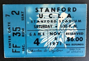 Vintage 1971 NCAA Football UCLA Bruins vs Stanford Cardinal Ticket Stub 11/6/71 - Picture 1 of 1