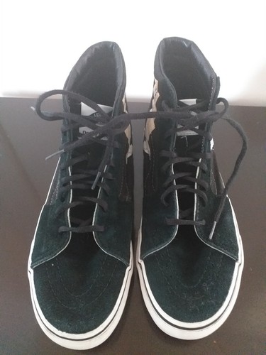 VANS Furgoni taglia 9 5 nero e bianco con disegno mani di preghiera usati