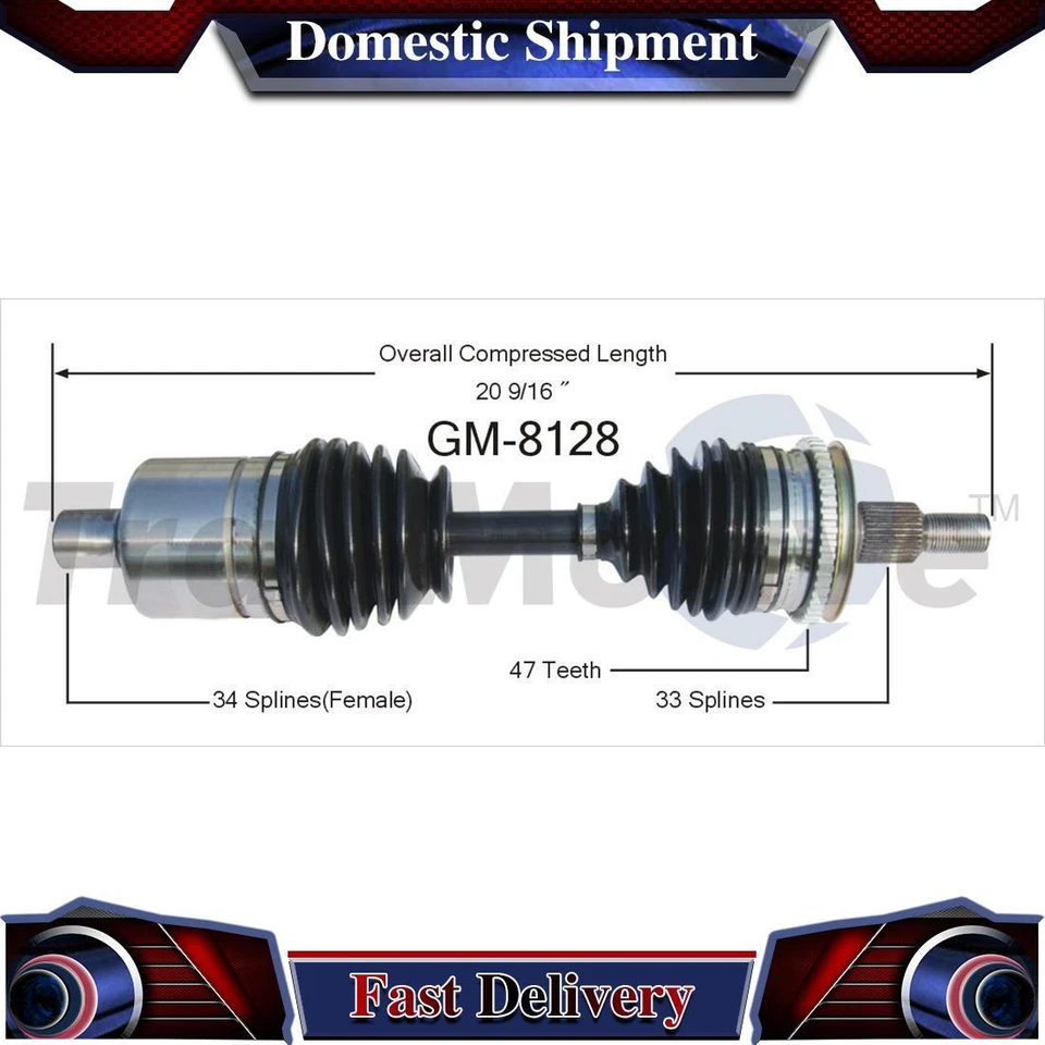 Junta del eje de transmisión del eje CV delantero izquierdo TrakMotive para Chevrolet Lumina 2001 Foto 1 de 1