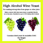 Bigger Jugs High Alcohol Wine Yeast 5g Sachet - Also For Higher Temperatures