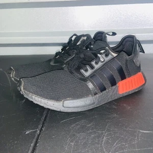 Adidas NMD R1 Black Lush Red Running Shoes B37618 Men Size 11.5 - Picture 1 of 17