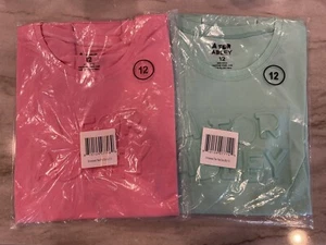 A for Adley 3D Logo Tee - 2 Pack Classic Pink and Teal XL (12) - NEW - Picture 1 of 6