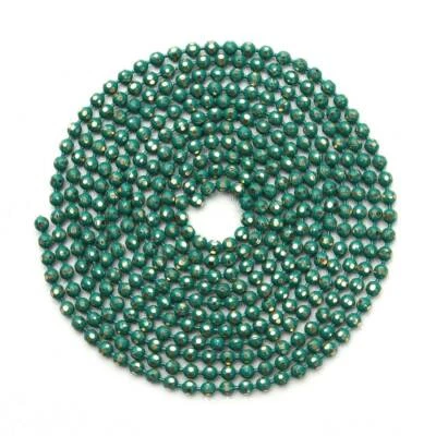 Cadena de bolas de metal cobre cortado facetas de 10 metros 1,5 mm al por mayor para fabricación de joyas Foto 1 de 4