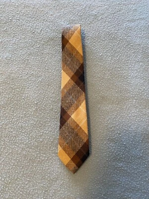 Corbata de lana a cuadros Cambrige Classics de Mervyn's marrón multicolor  Foto 1 de 4