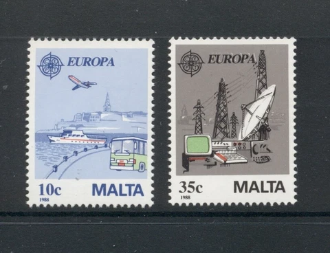 Malta  #718-19  (1988  Europa set) VFMNH CV $3.05 Cover