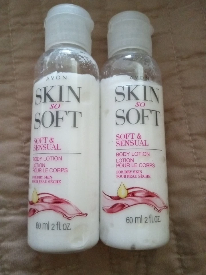 New Lot of 2 AVON Skin So Soft Soft & Sensual Body Lotion Travel Size 2 oz. each - Image 1 of 1