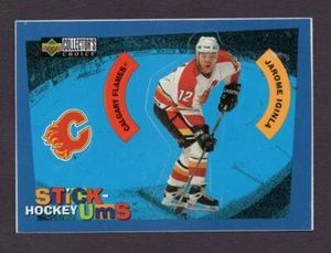 1997 Upper Deck StickUms JAROME IGINLA Calgary FLAMES Hockey Card NHL EX #S12 - Picture 1 of 2
