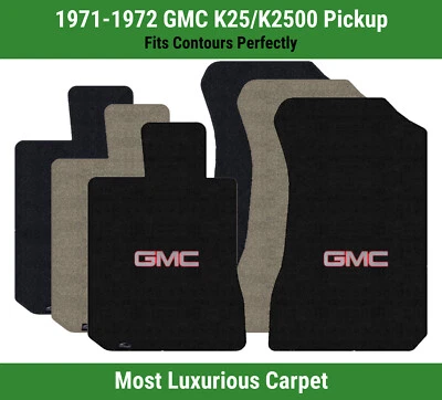 Alfombrillas delanteras Lloyd Luxe para camioneta GMC K25/K2500 '71-72 con GMC 1 plateado/rojo Foto 1 de 4