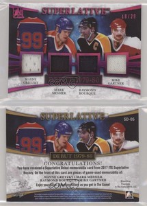 2017 Leaf ITG Superlative Magenta Spectrum Foil /20 Wayne Gretzky Mark Messier