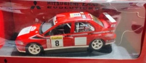 1/18 AUTOart Mitsubishi Lancer Evolution VII WRC 2002 #8 Red w/ Box From Japan - Picture 1 of 9