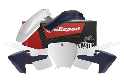 Polisport White, Blue Plastic Kit fits 16-18 FC, TC Foto 1 de 3