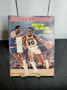 21 de marzo de 1977 SPORTS ILLUSTRATED 76ERSers George McGinnis Baloncesto Filadelfia - Imagen 1 de 9