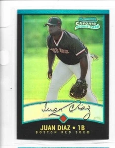 Juan Diaz 2001 Bowman Chrome Refractor #324 - Boston Red Sox - Picture 1 of 2