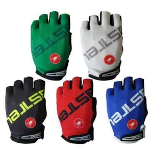 HALF FINGER CASTELLI ROSSO CORSA CLASSIC CYCLING BICYCLE GLOVES 5 Colours - Picture 1 of 6