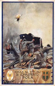 C3875) POLA, ARTIGLIERIA SCUOLA ALLIEVI UFFICIALI DI COMPLEMENTO. VIAGGIATA. - Bild 1 von 1